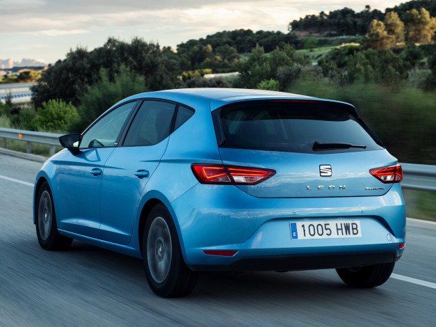 Обои картинки фото автомобили, seat, 2013г, синий, ecomotive, leon
