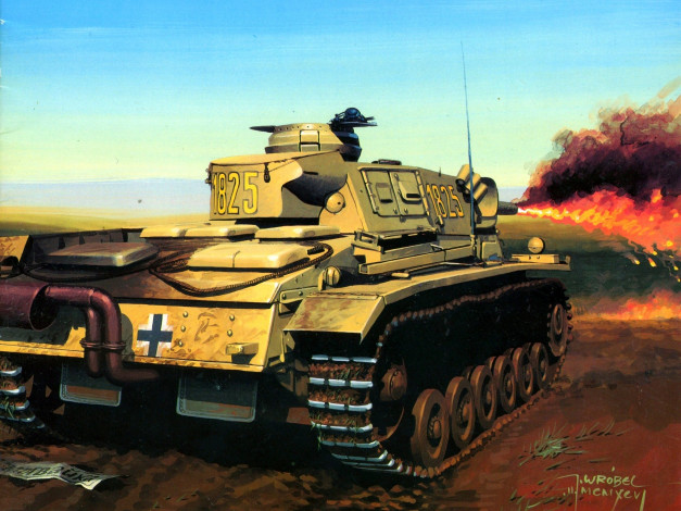 Обои картинки фото рисованные, армия, танк