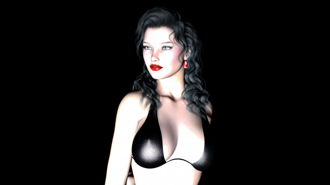 Обои картинки фото 3д графика, people , люди, девушка, взгляд, фон