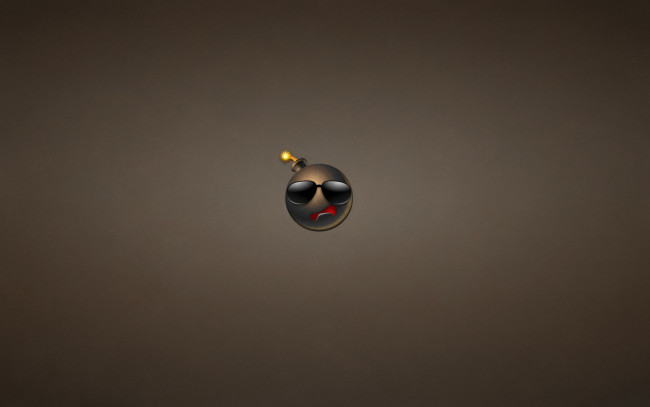 Обои картинки фото рисованные, минимализм, темноватый, фон, фитиль, очки, бомба, bomb