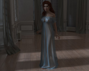 Картинка 3д+графика фантазия+ fantasy фон взгляд девушка