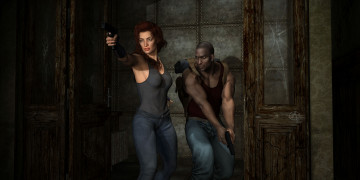 Картинка 3д+графика фантазия+ fantasy взгляд девушка парень оружие фон