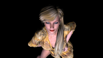 Картинка 3д+графика люди+ people фон взгляд девушка блондинка