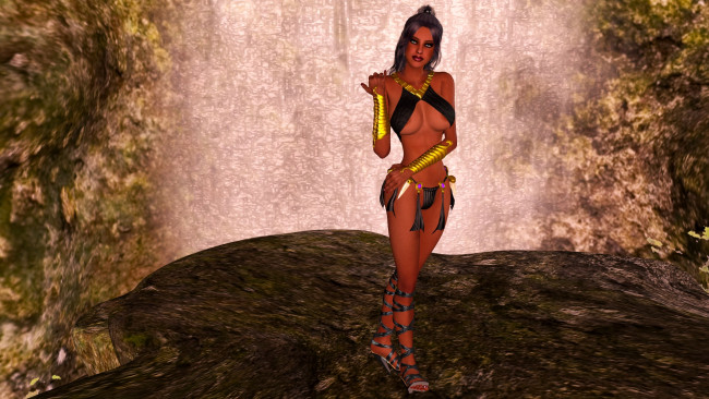 Обои картинки фото 3д графика, люди , people, фон, взгляд, девушка