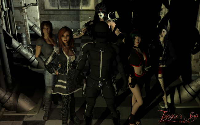 Обои картинки фото 3д графика, фантазия , fantasy, фон, взгляд, девушки