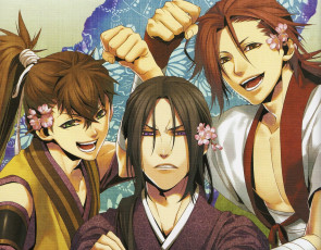 Картинка аниме hakuoki парни