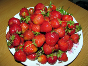 Картинка еда клубника +земляника спелая ягоды