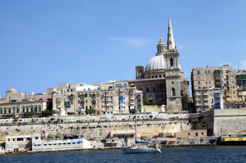 Картинка города валетта+ мальта здания башни