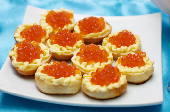 Картинка еда икра тарталетки