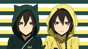 Картинка аниме durarara фон взгляд девушки