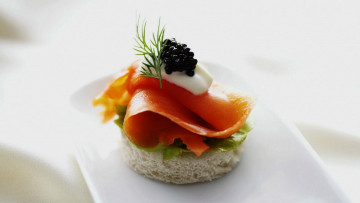 Картинка еда бутерброды +гамбургеры +канапе лосось укроп икра