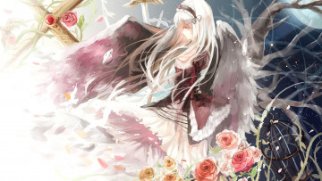 обоя rozen maiden, аниме, фон, взгляд, девушка