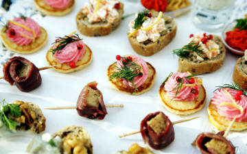 Картинка еда бутерброды +гамбургеры +канапе канапе много