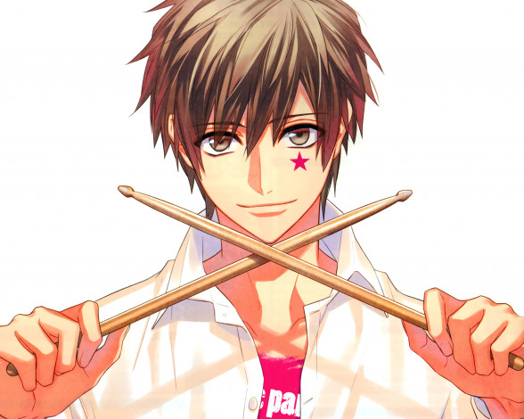 Обои картинки фото аниме, dynamic chord, dynamic, chord, kashii, aki, fujiwara, ryo