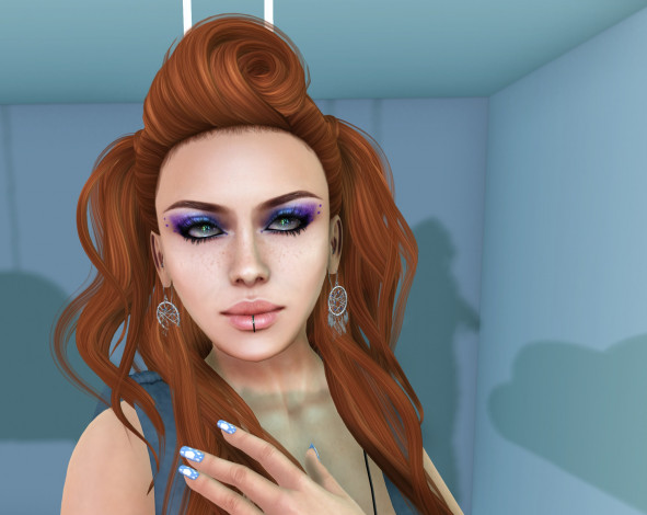 Обои картинки фото 3д графика, портрет , portraits, девушка, взгляд, фон, рыжая