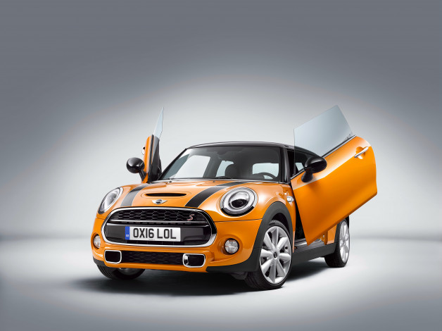 Обои картинки фото автомобили, mini, doors, s, scissor, cooper, 2016г, f56