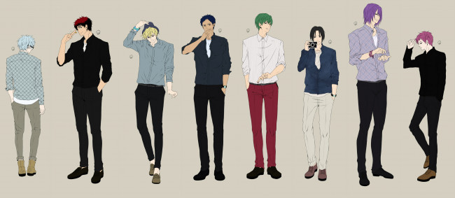 Обои картинки фото аниме, kuroko no baske, парни