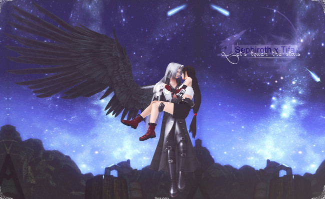 Обои картинки фото видео игры, final fantasy vii, пара