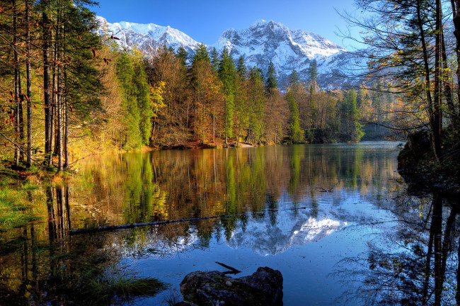 Обои картинки фото природа, реки, озера, река, лес, горы