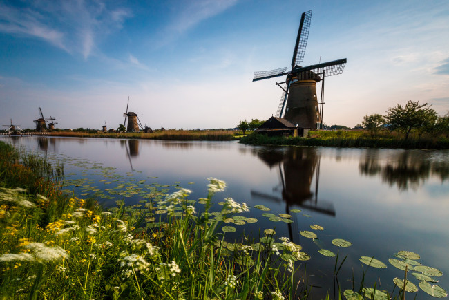 Обои картинки фото разное, мельницы, ветряк