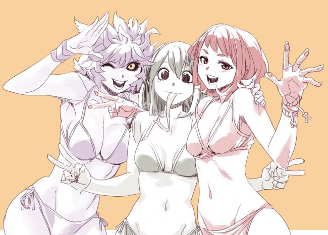 Обои картинки фото аниме, boku no hero academia, девушки