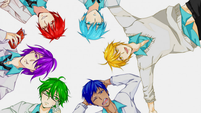 Обои картинки фото аниме, kuroko no baske, парни