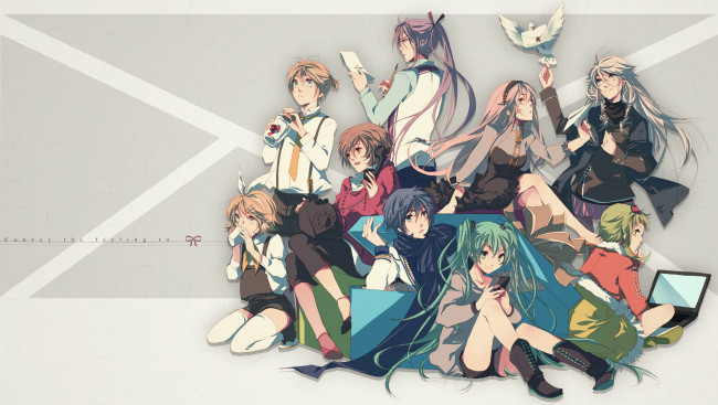 Обои картинки фото аниме, vocaloid, персонажи