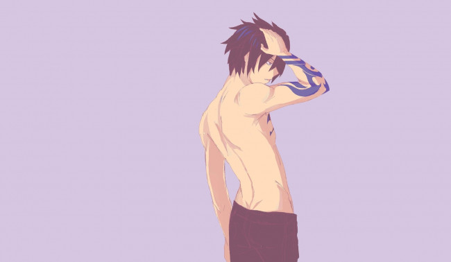 Обои картинки фото аниме, fairy tail, грей