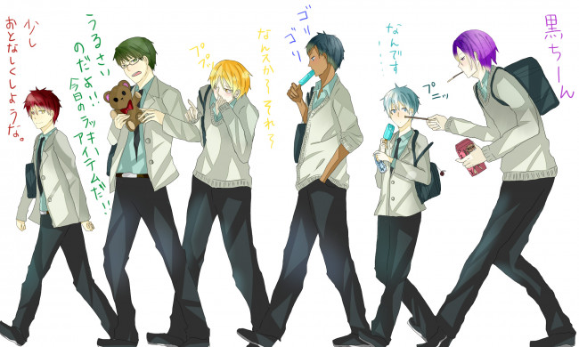 Обои картинки фото аниме, kuroko no baske, парни
