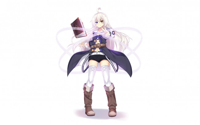 Обои картинки фото аниме, grimoire of zero, девушка, взгляд, фон