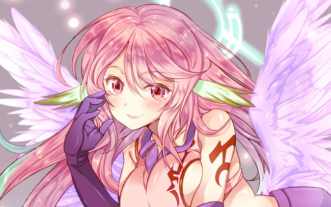 Обои картинки фото аниме, no game no life, фон, взгляд, девушка