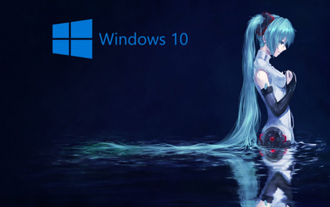 Обои картинки фото компьютеры, windows  10, фон, логотип