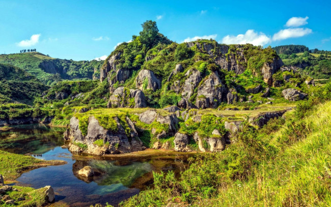 Обои картинки фото природа, пейзажи, горы, водоем, зелень