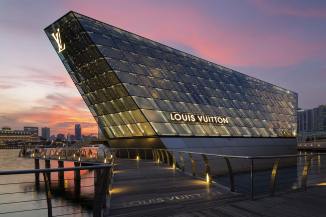 Обои картинки фото louis vuitton at marina bay, города, париж , франция, центр, торговый