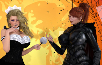 Картинка 3д+графика фантазия+ fantasy взгляд девушки фон