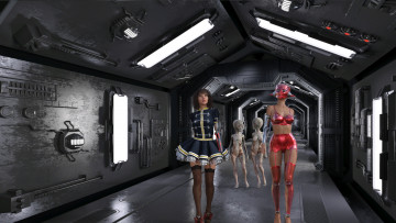 Картинка 3д+графика люди+ people девушка взгляд фон