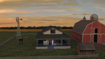 Картинка 3д+графика реализм+ realism дом