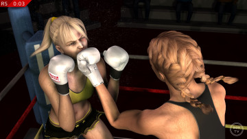 Картинка 3д+графика спорт+ sport бокс ринг фон взгляд девушки