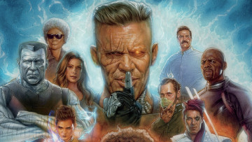 Картинка дэдпул+2+ 2018 рисованное кино movies deadpool 2 постер фильмы персонажи дэдпул джош бролин райан рейнольдс фантастика комедия