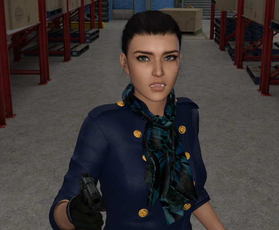 Обои картинки фото she wolf, 3д графика, фантазия , fantasy, девушка, взгляд, фон