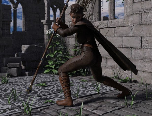 Обои картинки фото 3д графика, эльфы , elves, фон, взгляд, эльфийка