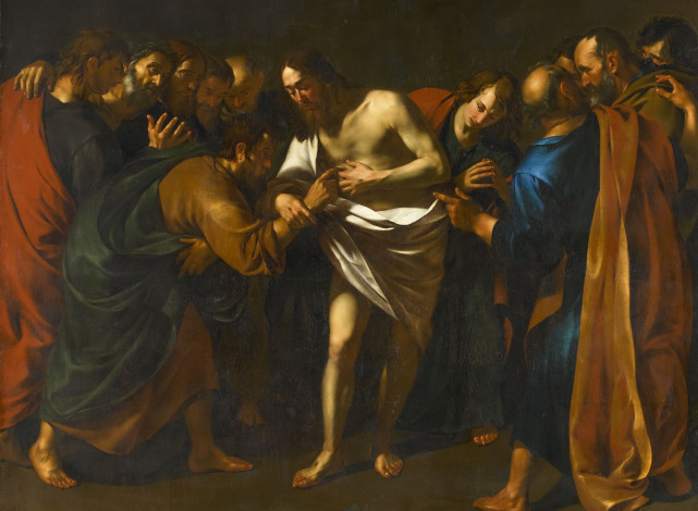 Обои картинки фото рисованное, живопись, фома, неверующий, миф, картина, wouter, pietersz, crabeth