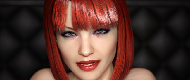 Обои картинки фото 3д графика, портрет , portraits, девушка, фон, взгляд