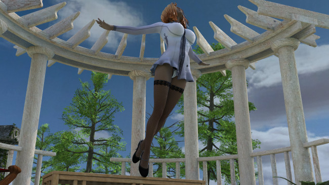 Обои картинки фото 3д графика, фантазия , fantasy, фон, взгляд, девушка