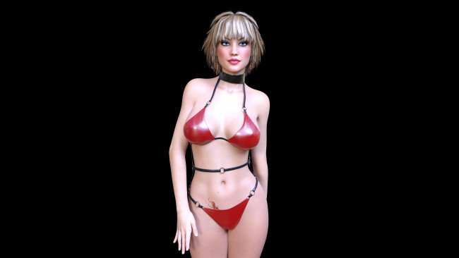 Обои картинки фото 3д графика, люди , people, фон, взгляд, девушка