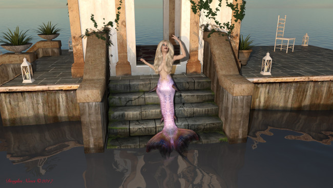 Обои картинки фото 3д графика, существа , creatures, девушка, взгляд, фон