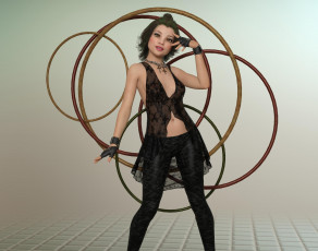 Картинка 3д+графика люди+ people фон взгляд девушка