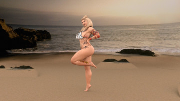 Картинка 3д+графика люди+ people девушка взгляд фон