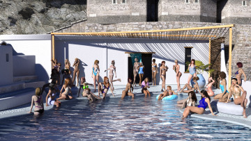 Картинка 3д+графика люди+ people фон взгляд девушки