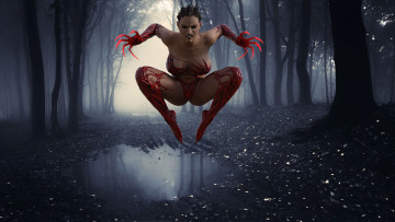 Картинка 3д+графика существа+ creatures девушка взгляд фон